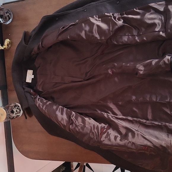 - Cleo brown size 2 wool pea coat - Picture 9 of 17